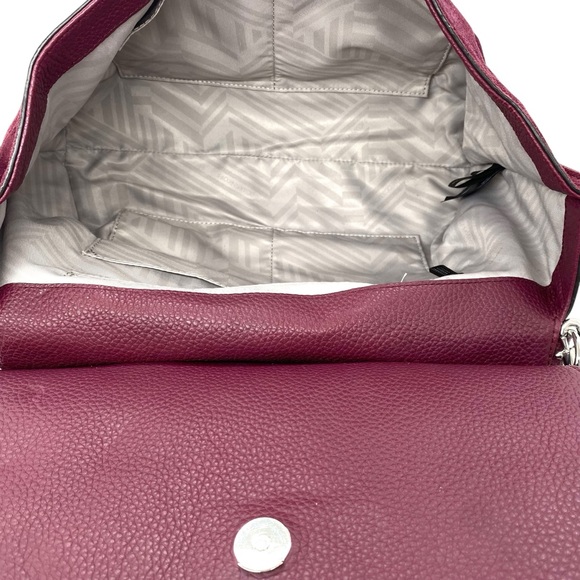 Rebecca Minkoff Keith Satchel Suede Leather Burgundy Bag - Picture 6 of 10